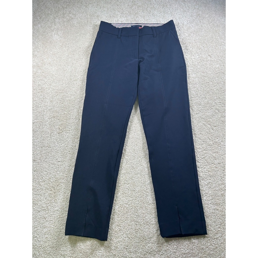 Tommy Hilfiger Womens Size 2 Blue Dress Pants Corporate Preppy Ankle Slit